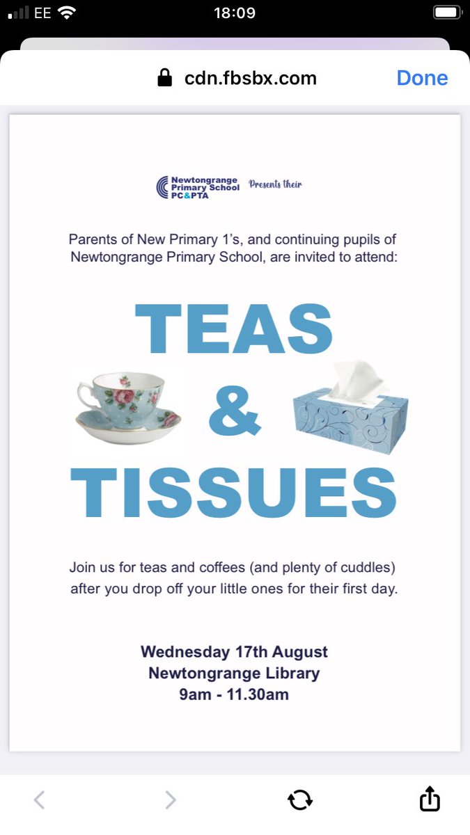 Children due back to school on Wednesday - please feel free to come along to the first PTA event of the new school year and meet some fellow parents and carers.