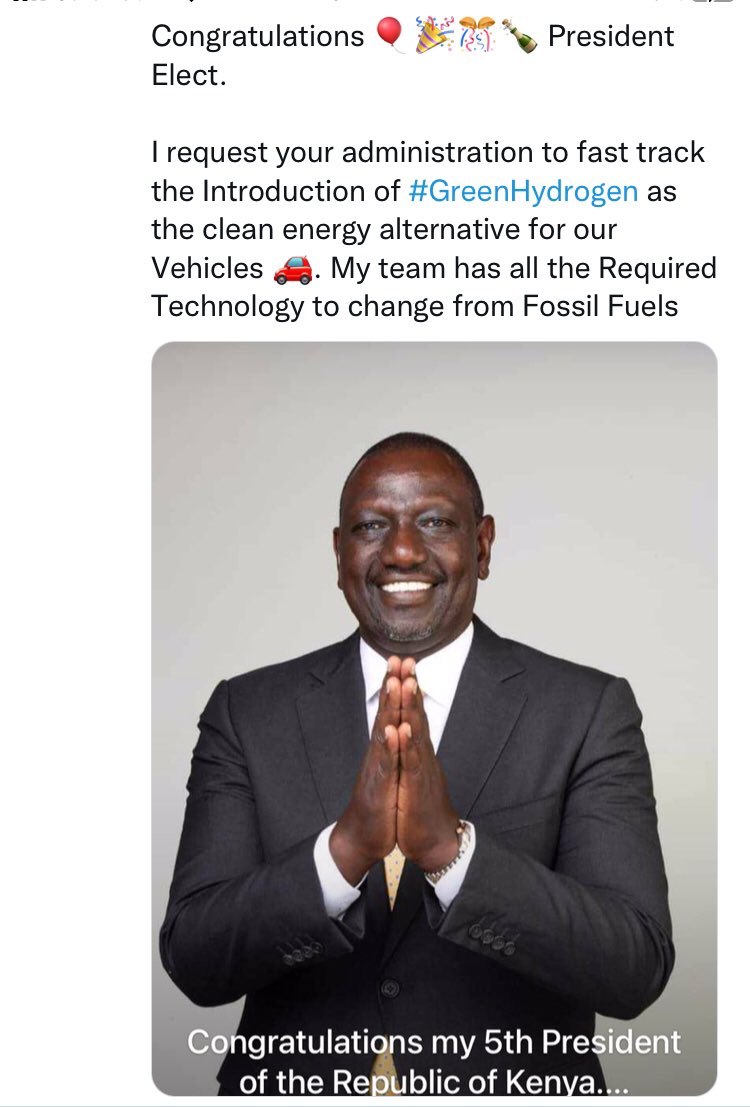 enock_plc's tweet photo. @MusaliaMudavadi @WilliamsRuto Congratulations 🍾🎉🎈🎊 President https://t.co/p5y1WYLCy4