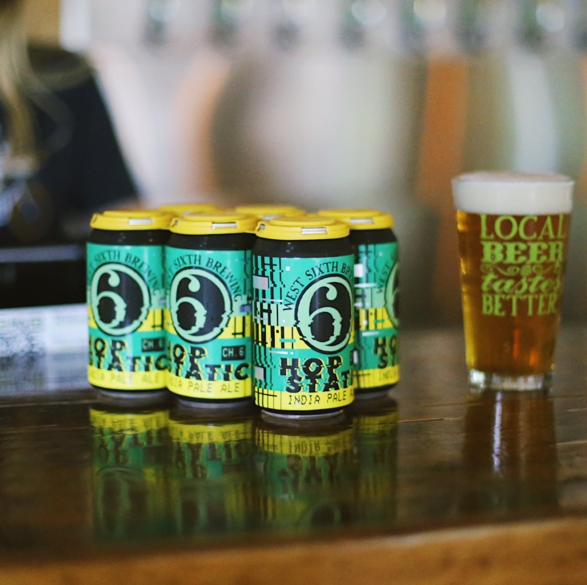 WestSixth's tweet photo. We’re lovin Hop Static Ch. 6 💚 Where does Ch. 6 fall in your Hop Static rankings? Is it your new #1?? Let us know in the comments below ⤵️ — and grab a cold pour in your nearest taproom or a sixer wherever you like to buy West Sixth beer!! #hs6 https://t.co/xNOnz4X9KE