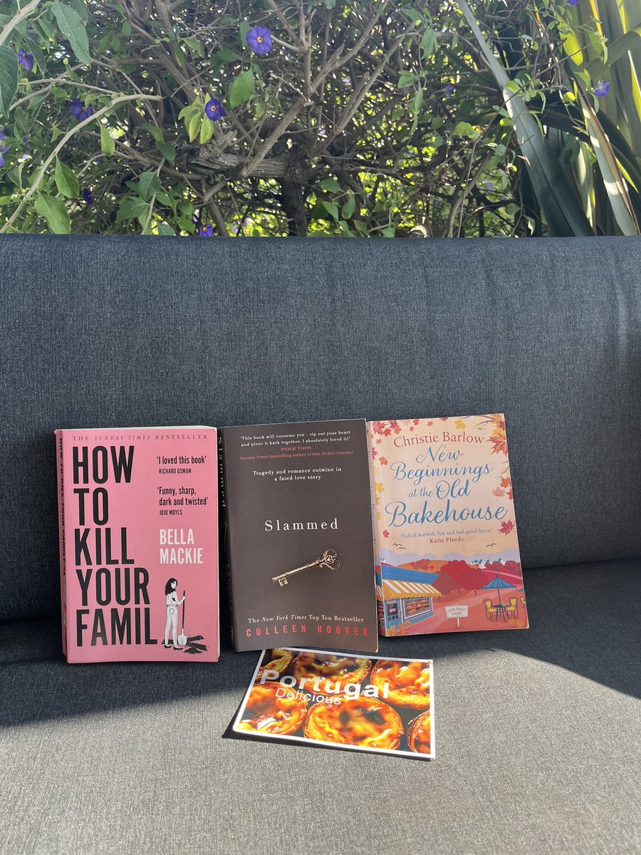 MichelleB33's tweet photo. Can’t believe.. We got away on holiday #portugal and I actually managed to read a book or 3!!

My holiday reads and would highly recommend:
#christiebarlow #newbeginningsattheoldbakehouse
#Bellamackie #howtokillyourfamily
#colleenhoover #slammed https://t.co/NJkyGJwNZk