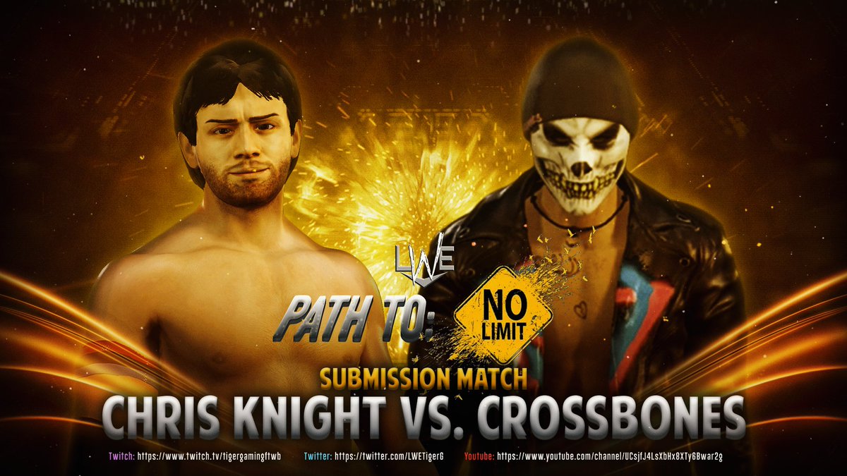 LWETigerG's tweet photo. LWE Presents The Path To: No Limit this Wednesday Night at 6:00 P.M. Est!

- We will hear from @AerialMagicianX on what's next for him !
- A Submission Match between @Crossbones2K &amp; @CKPUNK4LIFE !

You don't wanna miss it! 
Premieres on: https://t.co/NlrRwkyeng

#LWEUniverse https://t.co/H8I4JYSLdo