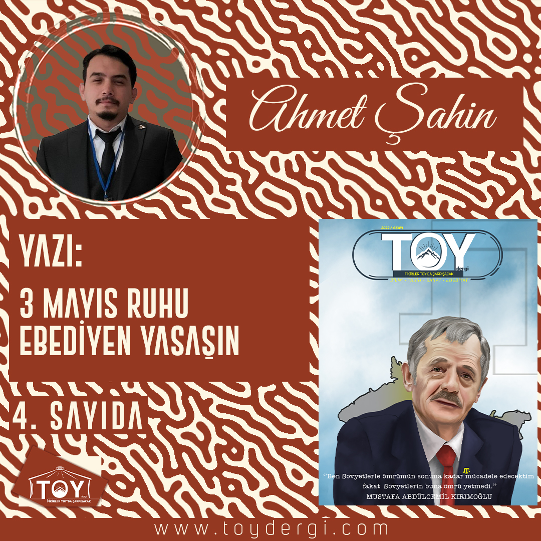 3 Mayıs günü ve sonrasında yaşananları irdelemek milletini çok seven fikir büyüklerimizin ruhunu incelemektir. Bu derlemeyi sizler için kıymetli Ahmet Şahin yaptı.

<a href="/ahmethsahin/">Çelebi Ahmet 🇹🇷</a> 

#Toy #dergi #edebiyat #tarih #sanat #kırım #3mayıs