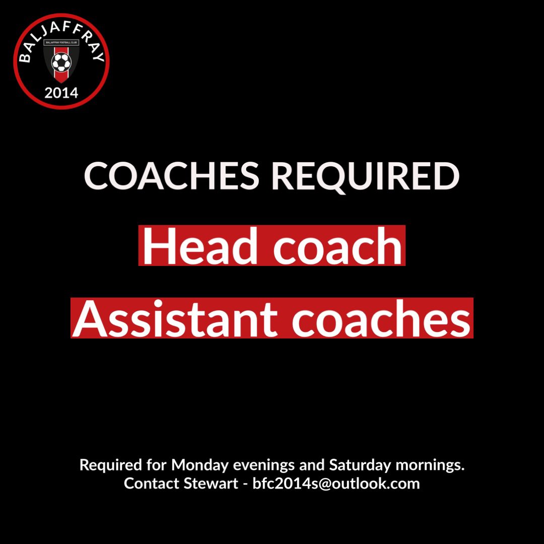 We’re looking for players and coaches to join our newly formed 2014 team. <a href="/Baljaffray_FC/">Baljaffray Football Club</a>