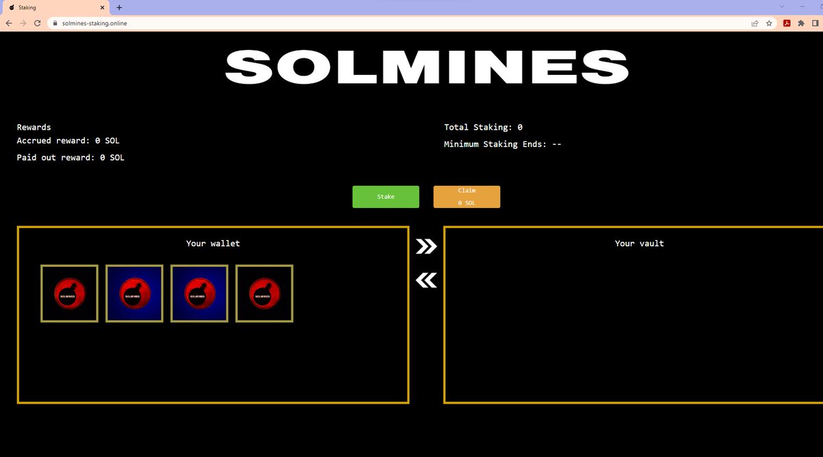 SolMinesgame's tweet photo. STAKING IS LIVE!!!!!!!!

If you're not staking SolMines, youre doing it wrong....

Save yourself from rug projects and 🥩🥩🥩💣💣💣 https://t.co/29OI8HV0nF