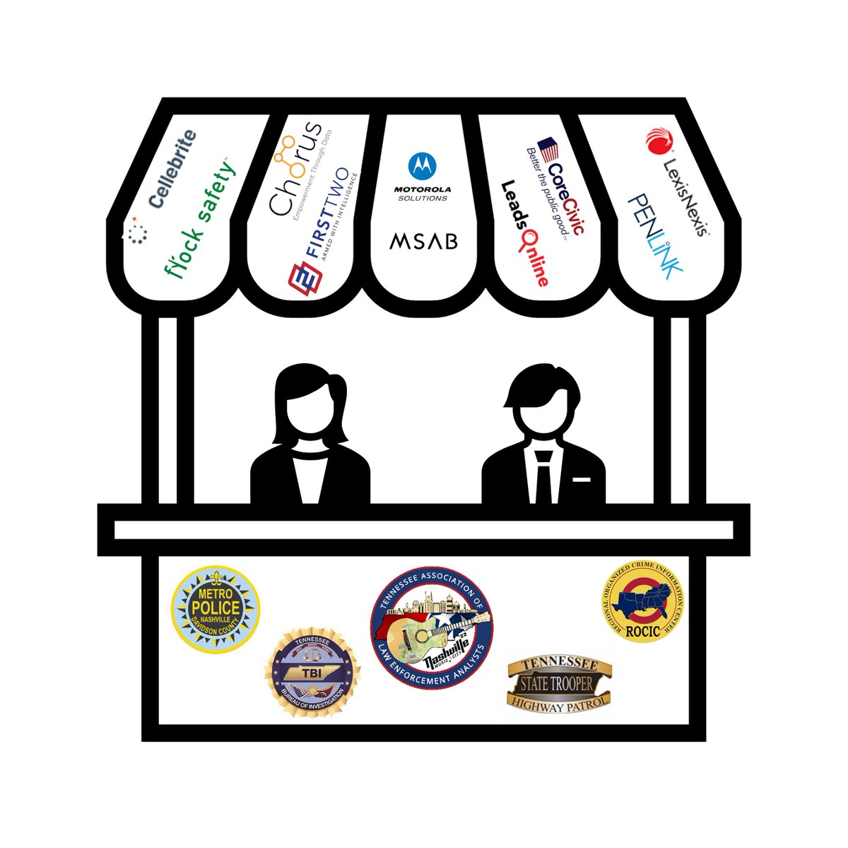 TALEanalysts's tweet photo. We're officially 2 weeks away from the start of the 2022 TALEA Music City Conference! Make sure you stop by and see all of the great vendors! @MNPDNashville, @TBInvestigation, @TNHighwayPatrol, @511Tactical, @Cellebrite, @Chorusintel, @CobwebsTech, @CoreCivic, @firsttwo_com, https://t.co/yfk5N4RQI7