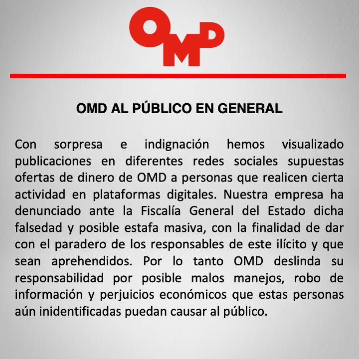 OMD al público en general