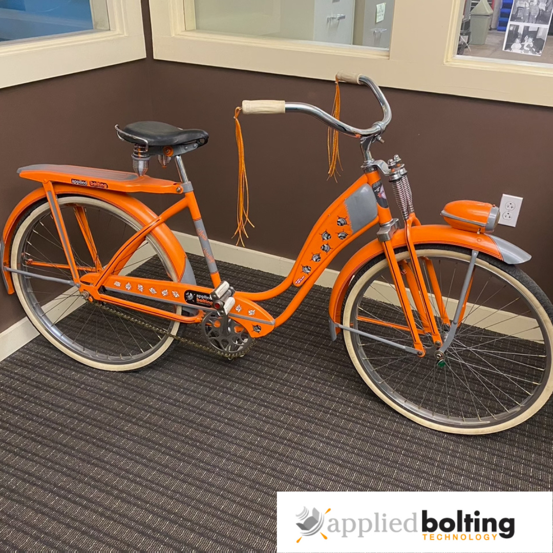 AppliedBolting's tweet photo. Here’s a rare look at the one &amp; only @appliedbolting beach cruiser! 🚲 ☀️ 

#monday #bolts #bolt #construction #pipeline #flange #texas #iron #ironworker #engineering #machineshoplife #oilindustry #machinery #nutsandbolts https://t.co/F02TsLLQaq