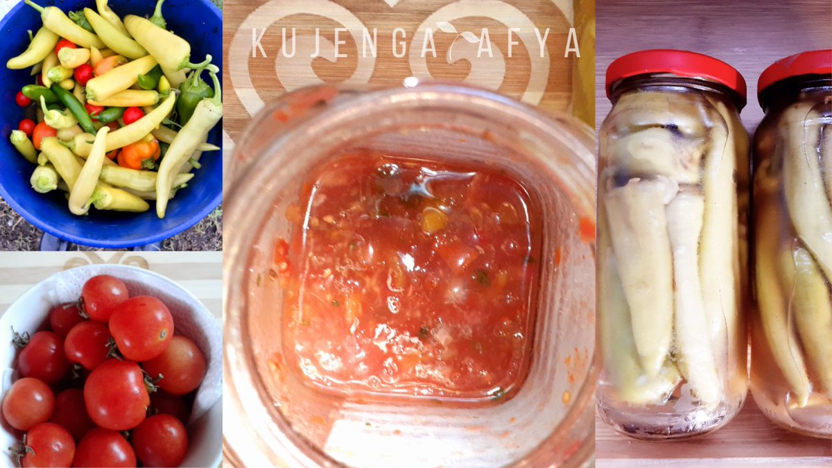 😋Here are some SWEET BANANA PEPPERS I grew, pickled and used to make a sauce with tomatoes, onions, herbs and some other 🌱homegrown goodness. #Gardening #Plantbased #Vegan #PlantTwitter