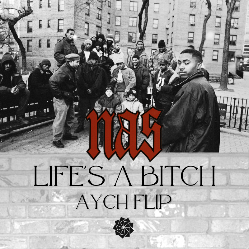 aych's tweet photo. Nas - Life's A Bitch (AYCH Flip)

Available Friday 08/19 Exclusively on SoundCloud <3 

Had a lot of fun making this. Pushed me out of my comfort zone experimenting with the acapella, sound design, and grooves. also gotta shoutout all the homies who gave feedback <3 https://t.co/5YyvUaMgX0