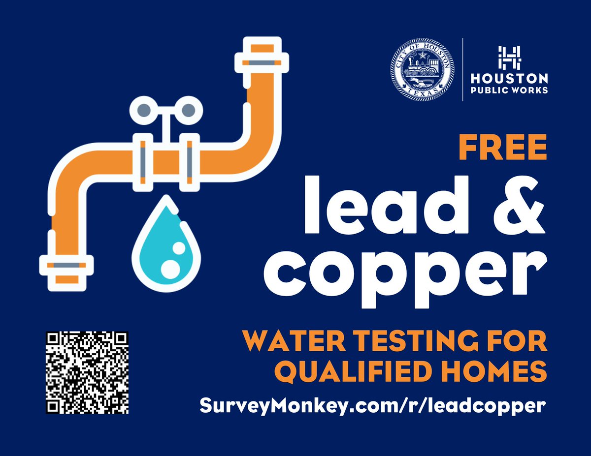 HouPublicWorks's tweet photo. ๐ป๐ฒ#MondayMotivation is helping #HouPublicWorks identify ๐ก with lead & copper pipes. YOU could qualify for free ๐งtesting. Take the quick survey now: https://t.co/J51D8uOD7E
#HouWater #FreeWaterTesting https://t.co/Hmtn5i1mR8