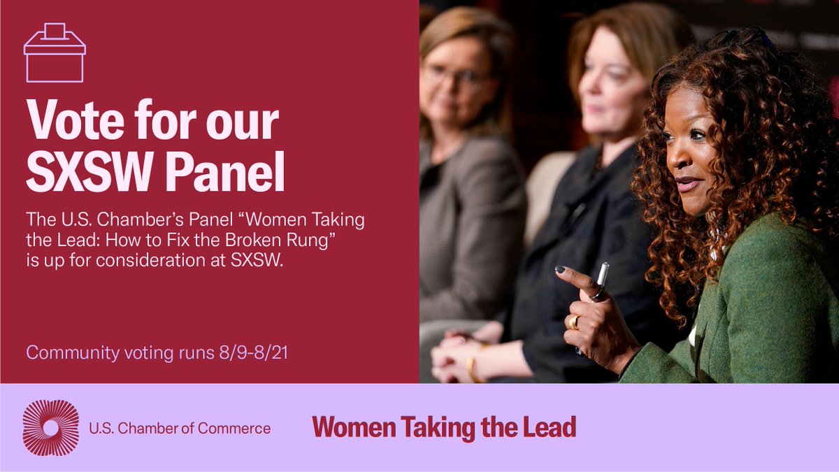 Allison Dembeck (@allisondembeck) on Twitter photo Voting for #SXSW panels is underway! I've proposed a panel with women leaders from <a href="/USChamber/">U.S. Chamber</a> partners, and we could use YOUR help getting there.
Please vote for #WomenTakingTheLead: How to Fix the Broken Rung.
panelpicker.sxsw.com/vote/126341
#womenleaders #womeninleadership Voting for #SXSW panels is underway! I've proposed a panel with women leaders from <a href="/USChamber/">U.S. Chamber</a> partners, and we could use YOUR help getting there.
Please vote for #WomenTakingTheLead: How to Fix the Broken Rung.
panelpicker.sxsw.com/vote/126341
#womenleaders #womeninleadership