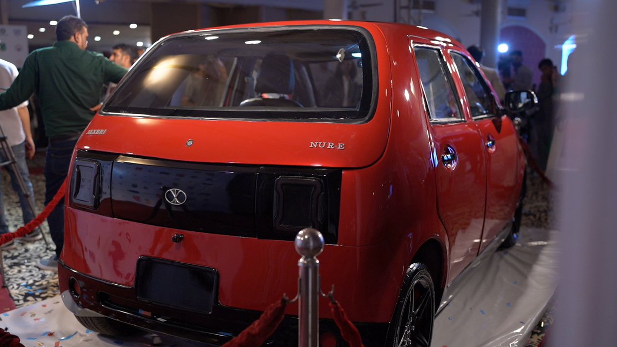 MediaSpringPk's tweet photo. The crowd swoons over Nur-E 75’s glistening scarlet red body on its grand reveal in Karachi.
@dicefoundation
#NURE
#PakEV https://t.co/DiaZgqHX39