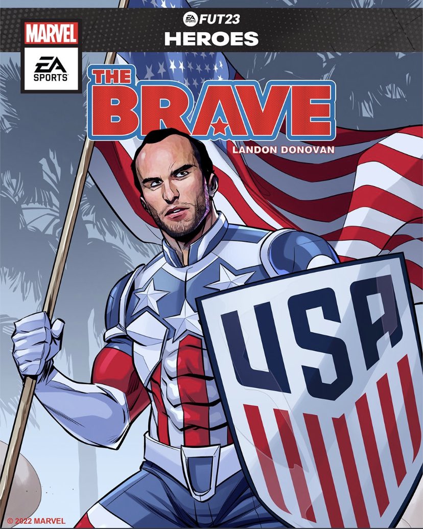 Si reservas la Ultimate Edition de #FIFA23 antes del 21 de agosto conseguirás un jugador de Héroes de FUT de la FIFA World Cup™
@EASPORTSEsp y <a href="/MarvelSpain/">Marvel España</a> nos traen a esos jugadores legendarios.

🇺🇸Landon Donovan