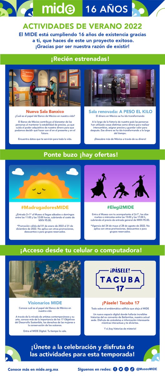 ICOMMx's tweet photo. Actividades de Verano 2022
Museo Interactivo de Economía
@MuseoMIDE https://t.co/t7PFzPJgRt