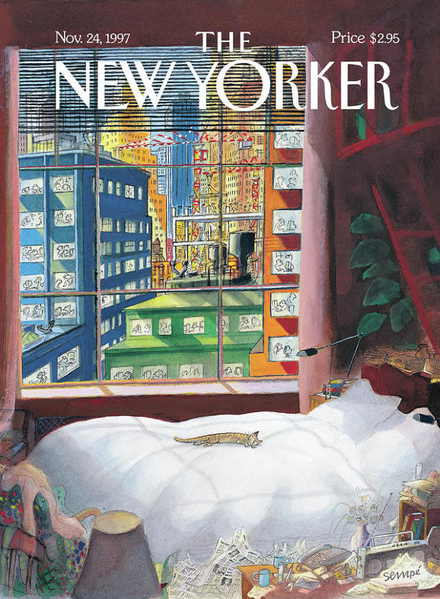 gregcatarino1's tweet photo. Jean-Jacques Sempé, 1932-2022
Luxurious quiet and Cozy, Cover New Yorker, November 24, 1997 https://t.co/GnEHA5sPBR
