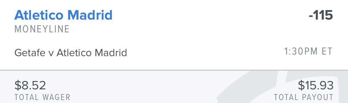 ARIPicks_'s tweet image. NEXT UP LETS STAY HOT🔥🔥

⚽️0.8u Atletico Madrid -115

Small play here on La Liga🇪🇸
Whose with us⁉️⁉️