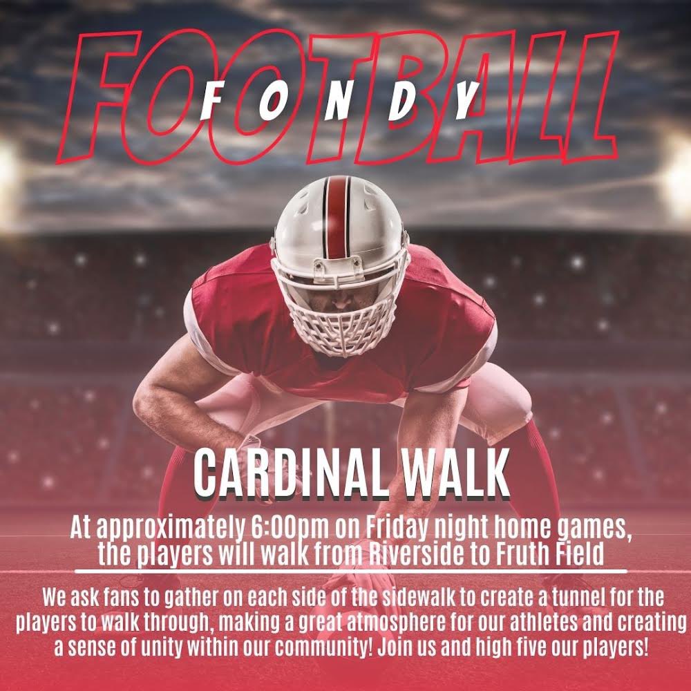 CoachPlucker's tweet photo. See you at Fruth Field on Friday for our first ever “Cardinal Walk”! Kickoff is at 7pm! #GoCardinals https://t.co/PVNM7pRqtv