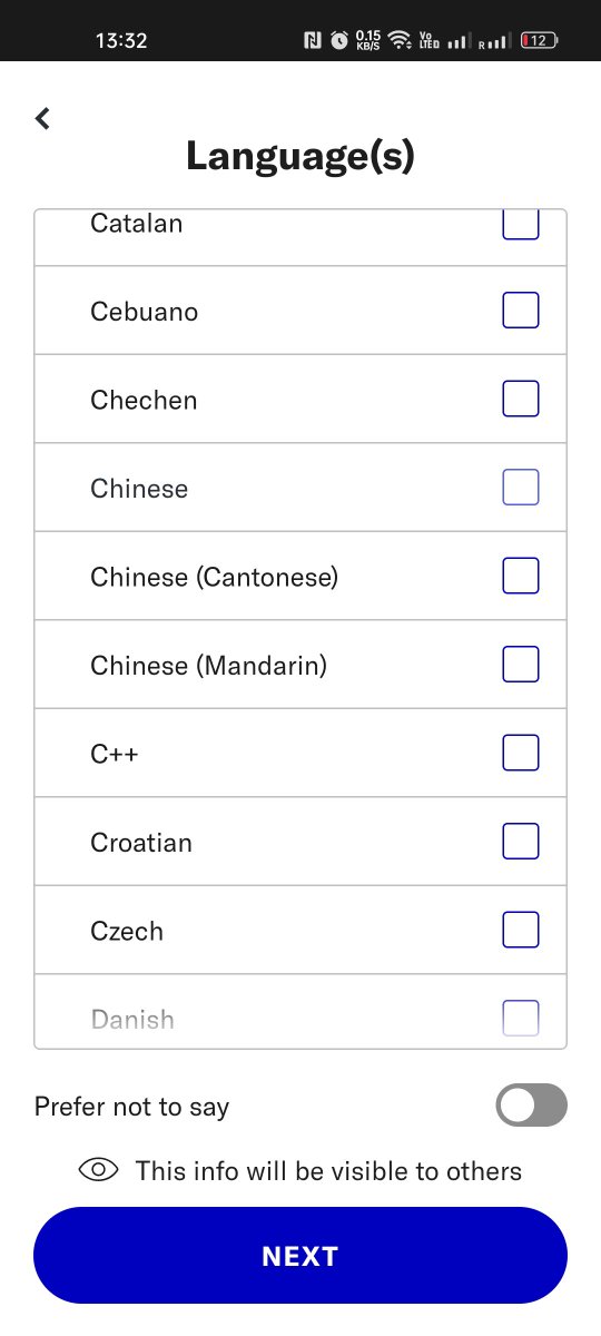 PR0GRAMMERHUM0R's tweet image. Someone literally added C++ to languages in a popular dating app reddit.com/r/programmerhu…