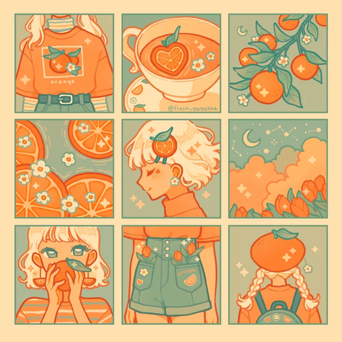 Orange moodboard  