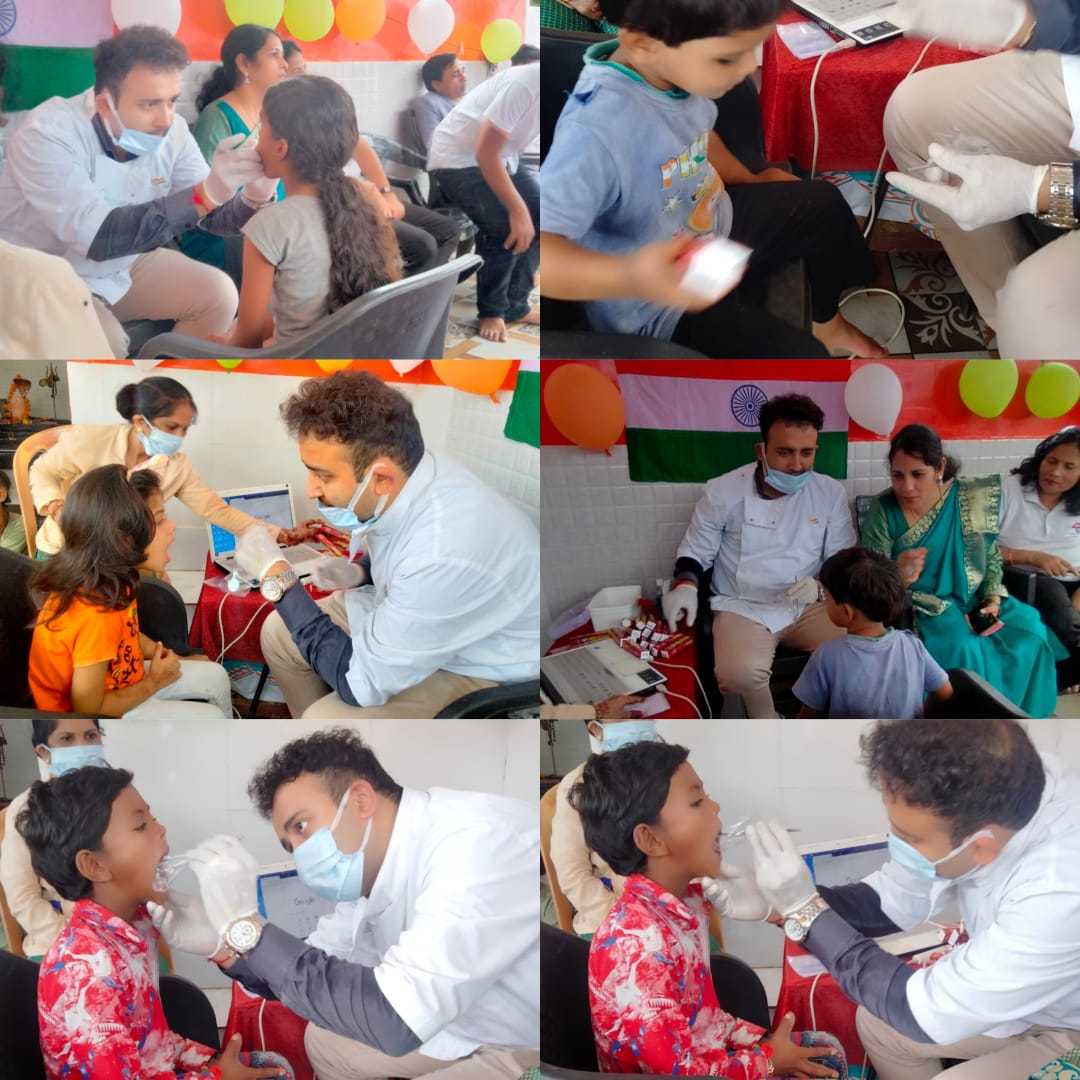 DarpanBank's tweet photo. *#दर्पण_रोटी_बैंक_सेवा_समिति*
*#स्वतंत्रता_दिवस_विशेष*

आज अमृत तीर्थ बस्ती ए. पी. कालोनी में डेंटल कैंप का आयोजन किया गया। 
   डेंटल कैंप में बस्तियों के बच्चों के दांतों का चेकअप किया गया। *#डॉ._स्वप्निल_जैन_जी* वा उनकी टीम ने बस्तियों के बच्चो के दांतों का परीक्षण किया। https://t.co/j5xWsc6Y08