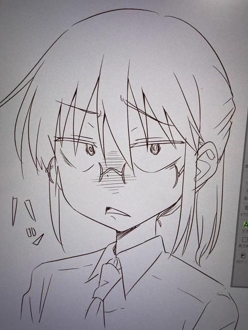 oppiの話された時のやさぐれ小林さんも好き🤤…という寝る前のラクガキ💨 