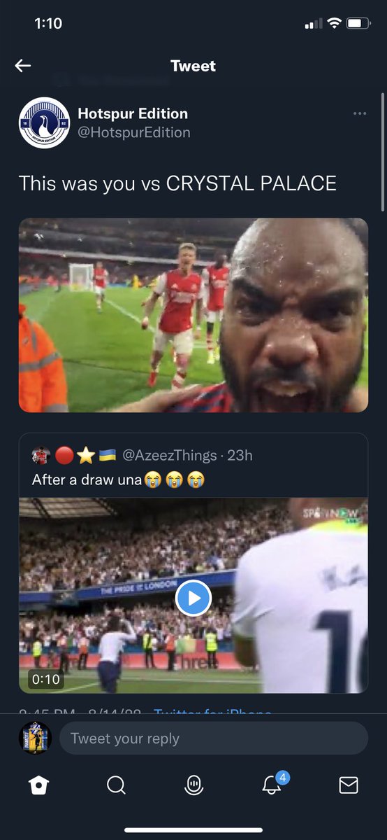Onajjar9's tweet photo. @Justammartian @premierleague you’re right bro it always could be worse, and enjoy romero getting his lick back after cucu almost broke his leg https://t.co/5ebsZPHG4L