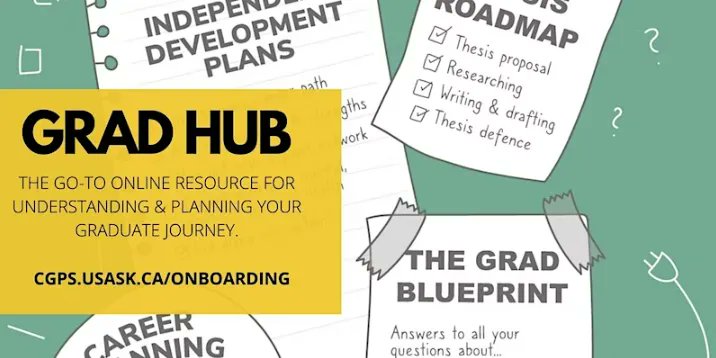 UofSCGPS's tweet photo. Are you starting grad studies at USask this fall? Join our team for a virtual tour of our #GradHUB to get a head start!

Sign up for the Lunch &amp; Learn on August 25th here: https://t.co/PdApgvjhHJ https://t.co/eDIDV7u5rL