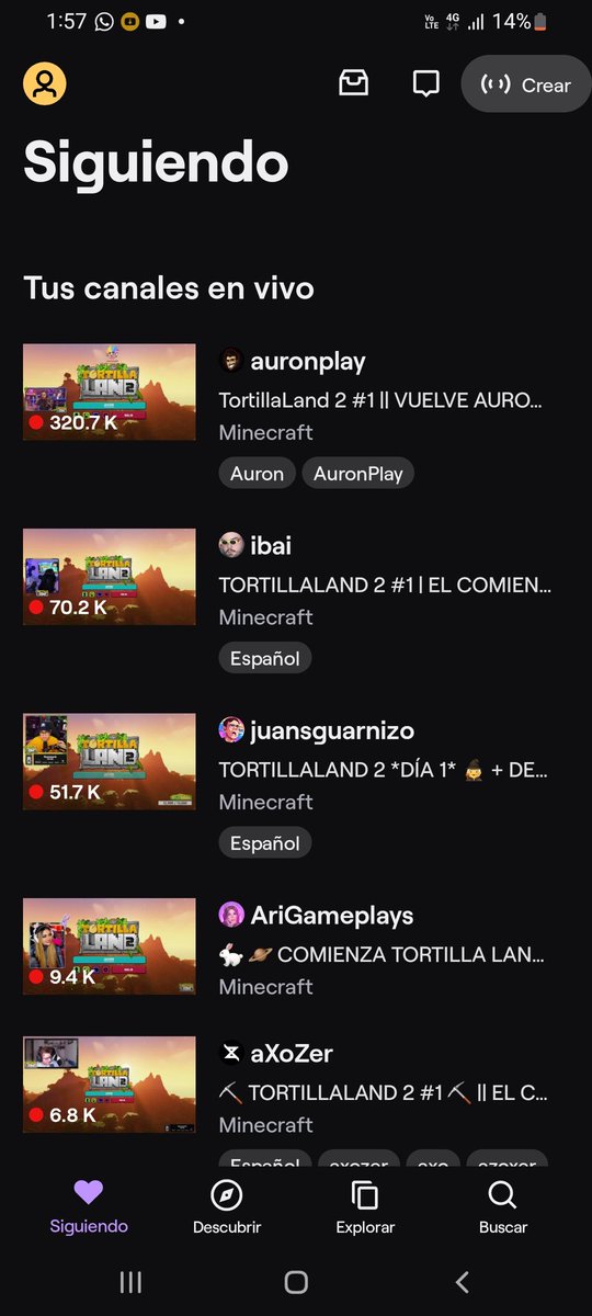 jolumar1994's tweet photo. Es increíble ver tantos streamer con el mismo título y casi con la misma miniatura es genial gran evento @auronplay @Tortilla_Land @JuanSGuarnizo @_biyin_ @Komanch @aXoZerr @IbaiLlanos https://t.co/gS0XrPr5zX