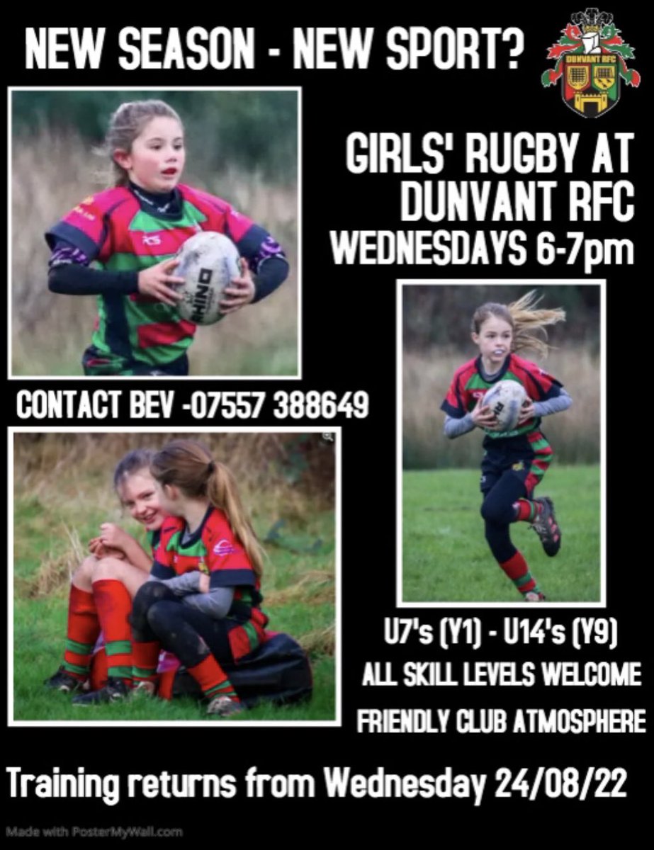 New girls always welcome! Join our fast growing rugby family! Training starts back Weds 24th August. ❤️💚🏉 @sarahjonesyx @JoeDaviesWRU