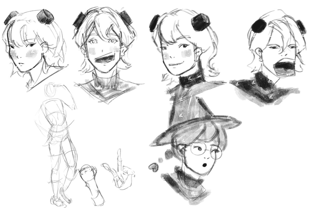jatanart's tweet photo. Daily sketch dump good morning! #expressionpractice https://t.co/b3FBaHS1wa