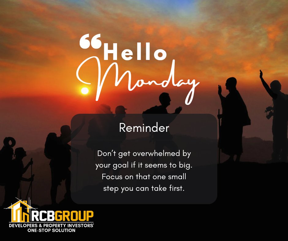 BuildersRcb's tweet photo. A friendly reminder from RCB Group. 
Cheers to a New Week. New Beginnings. 
Hello Monday!
#monday #mondaymotivational #Mondayvibes #MondayMotivation #MondayMood #mondaynight #MondayFeels #Mondayinspirationalwords https://t.co/2R0EdBYmhs