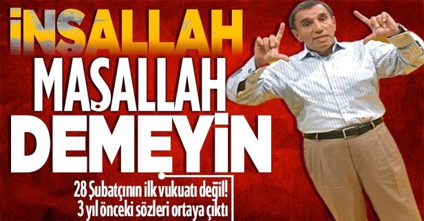 3 yıl öncede İnşaAllah , MaşaAllah kelimeleri rahatsız etmiş #üstündökmen i

Sonra da bize diyorsunuz ki ''ÖTEKİLEŞTİRMEYİN!''

Siz zaten hep ÖTEKİ'ydiniz. Asla bu toprakların  insanları olamadınız!

YEİSE KAPILMA REİS VAR
#CanavarıYeneceğiz

Adalet F-16 Kadın Ekrem İmamoğlu