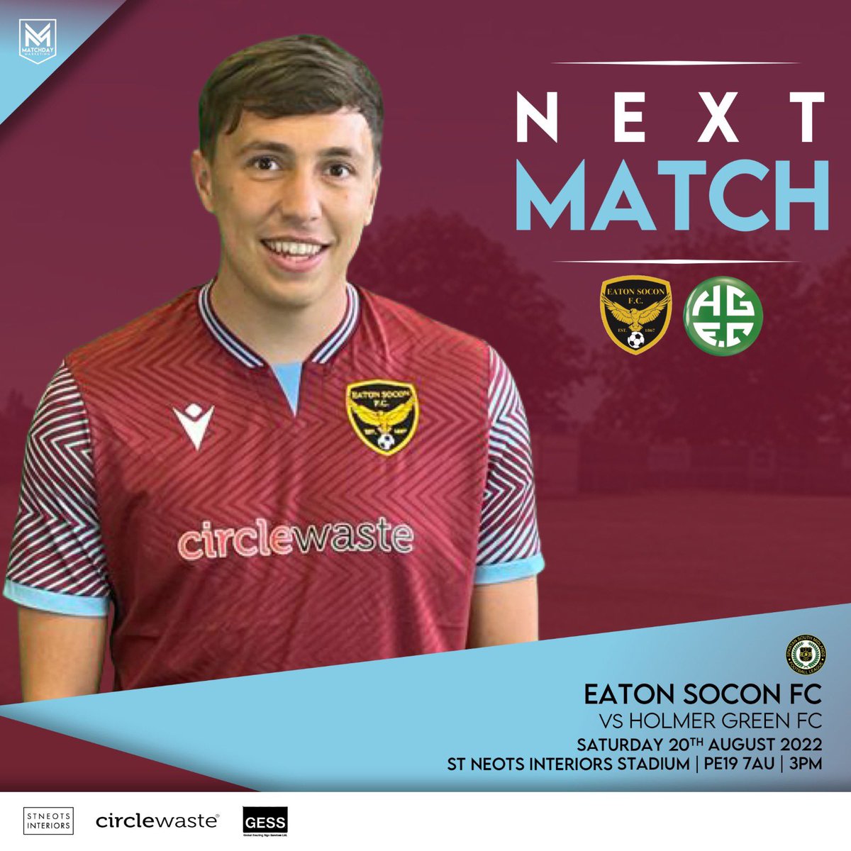 This Saturday we are at home again as we entertain @HolmerGreenFC at the St Neots Interiors Stadium at 3pm. Get down and get behind the lads! Bar will be open 🍻🍻<a href="/squeezefootball/">Squeeze</a> <a href="/CambsNonLeague/">Cambridgeshire Non-League News</a> <a href="/blackcatsport/">Black Cat Sport</a> <a href="/huntspostsport/">Hunts Post Sport</a> <a href="/SpartanSMFL/">Spartan South Midlands</a> @SSML2022 <a href="/Matchday_Mkt/">Matchday Marketing</a>