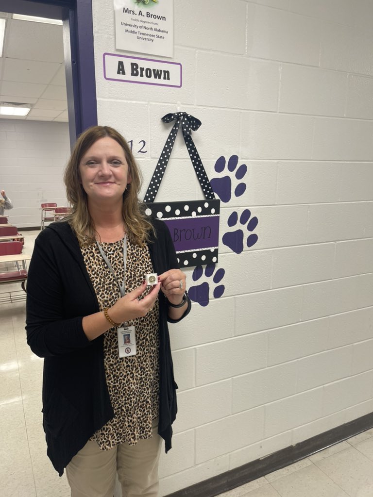 Mrs. Amanda Brown began her career with a degree in history, decided to pursue a Special Ed. degree where she served students in LCSS for 10 years. She later returned to history where she has spent the last 16 years. Thank you Mrs. Brown for choosing public education 25 years ago