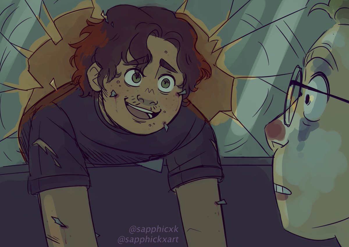 sapphickx's tweet photo. my fav absolute batshit moment in the most recent ep, “just a head-er” will campos you delight me
#dndads #dungeonsanddaddies #fanart https://t.co/QMAoK1i6Ea