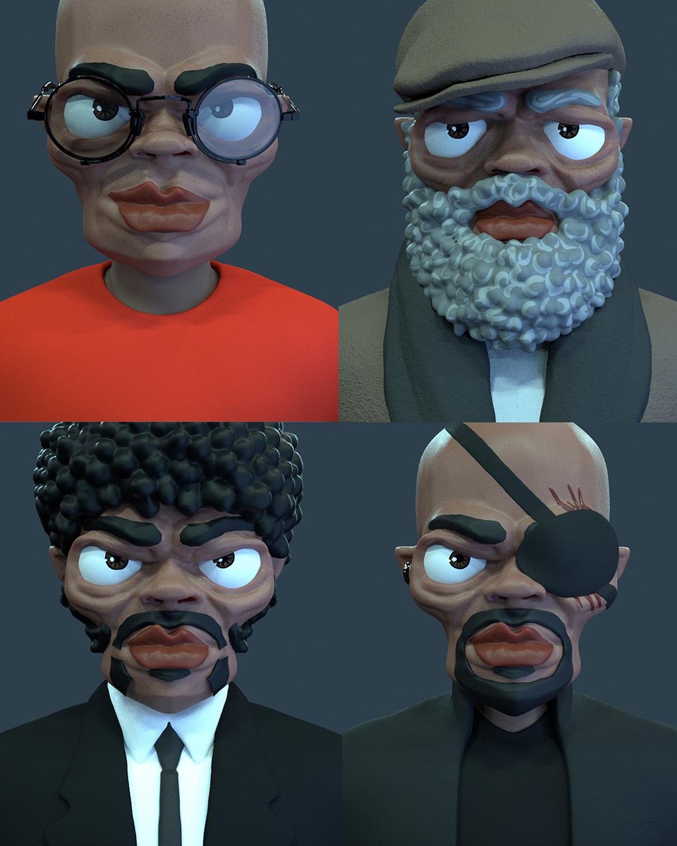 mr_zizza's tweet photo. Tribute to @SamuelLJackson and his many great characters. #3Dsculpting #nomadsculpt https://t.co/cXPNKhYpKR