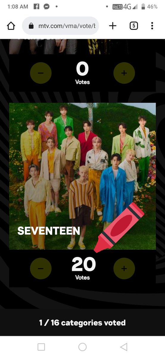 artdabest_'s tweet photo. Congratulations to Carats and Seventeen!🎉✨
100 votes to Best K-POP ✅
100 votes to Best New Artist ✅
Total of 200votes✅
#ARTPRF🎨 https://t.co/lfpKXNQS4V