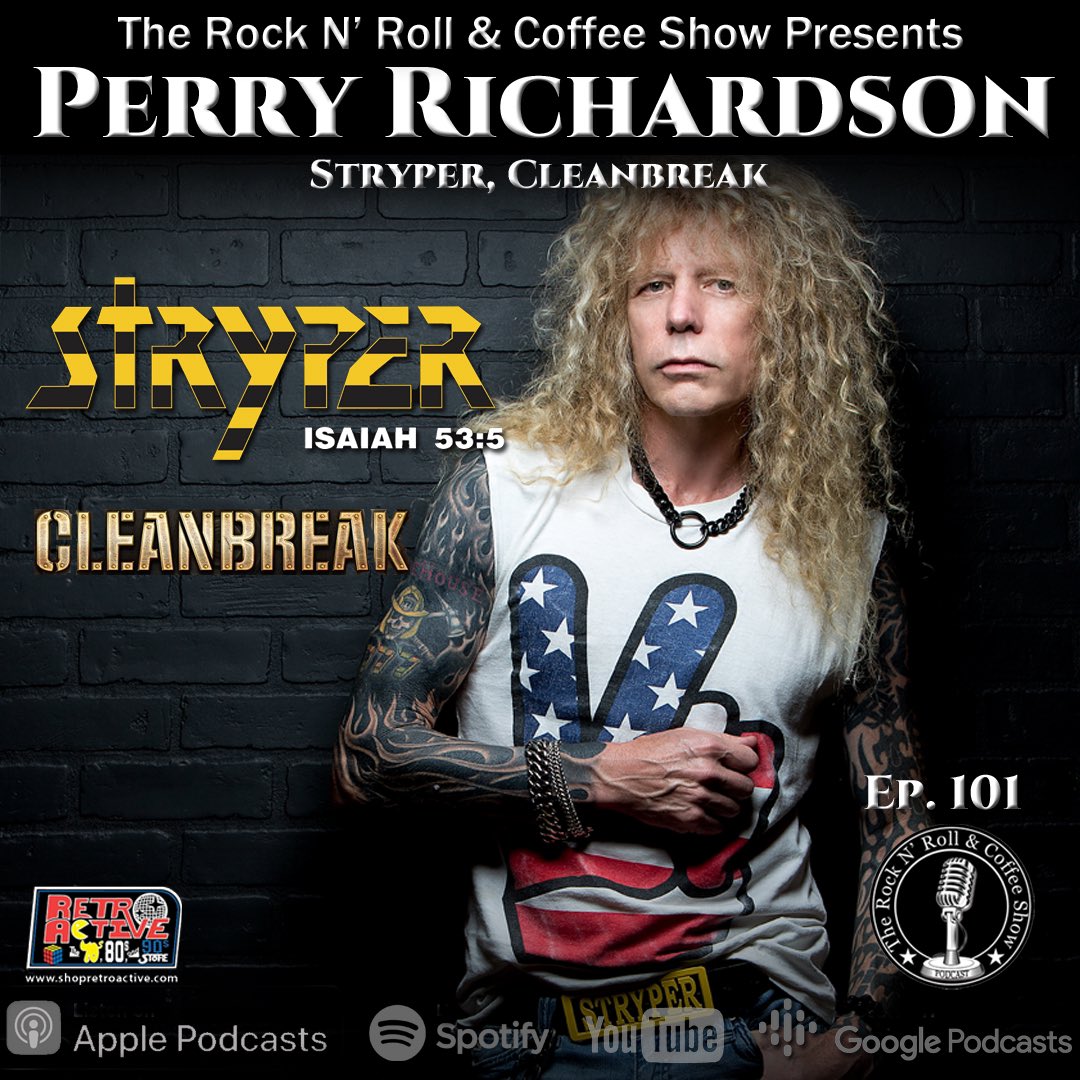 rnrcoffeeshow's tweet image. Had a great time chatting with @Stryper bassist @PerryRBass! Thanks for listen! #perryrichardson #stryper #cleanbreak #newmusic 

YouTube: youtu.be/LHApUCxbLjQ