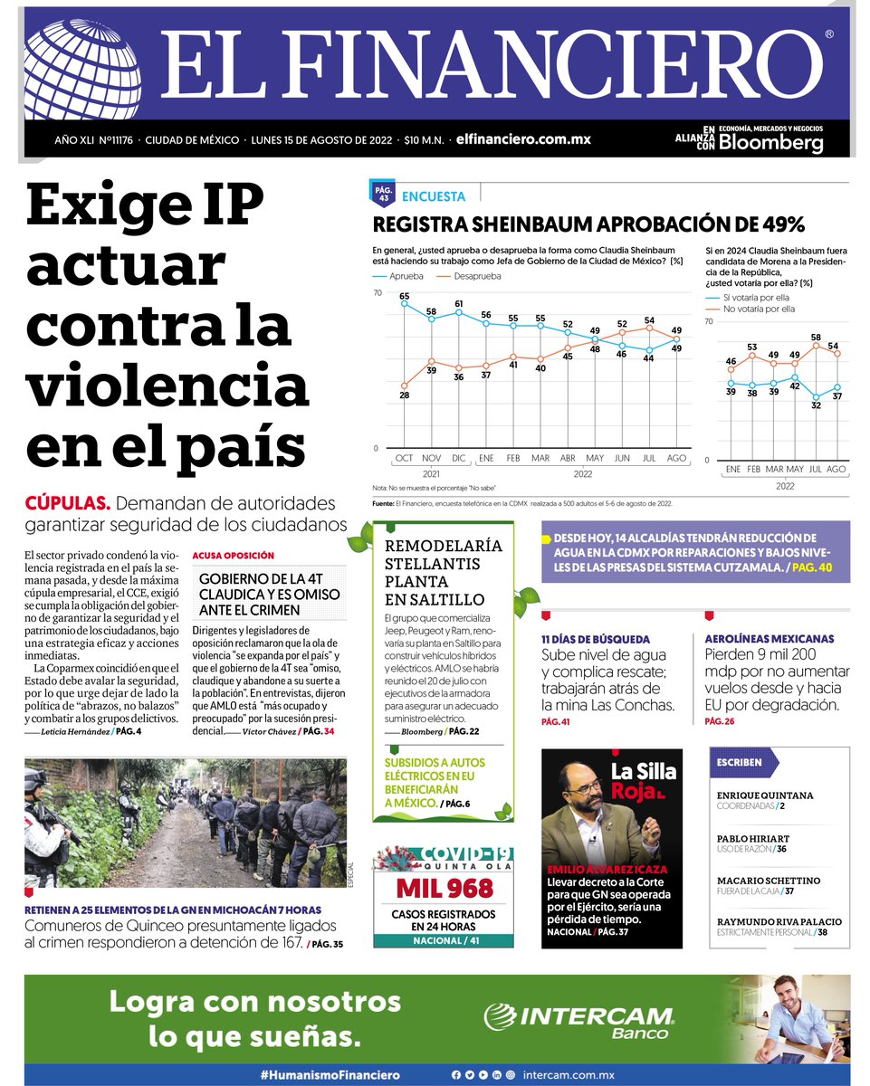 ESZ_smartgov's tweet photo. !Buen día!
Te compartimos las #portadas de periódicos 📰 especializados en el sector #economía de 🇲🇽
Que tengas un excelente inicio de semana.
#CuidateBien 😷 https://t.co/j7S2Lo6DpN