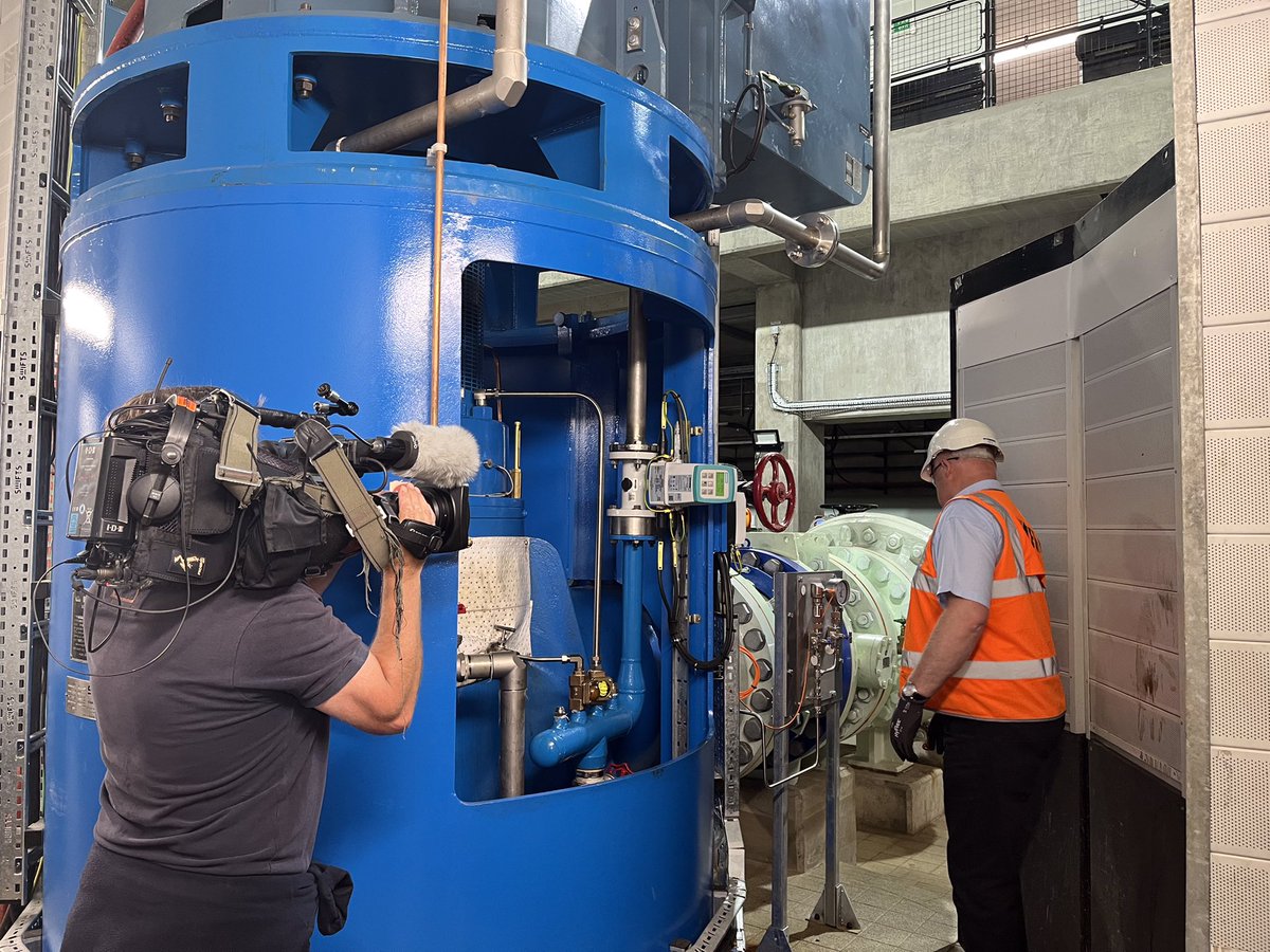 NorthumbrianH2O's tweet photo. 🎥 It was great to have @BBCNEandCumbria with us this morning at our Riding Mill pumping station. 

We’ve been talking about how we’re moving water around the network to keep taps flowing💧

Hear the full story at 6.30pm tonight! https://t.co/cSnbbihHVX