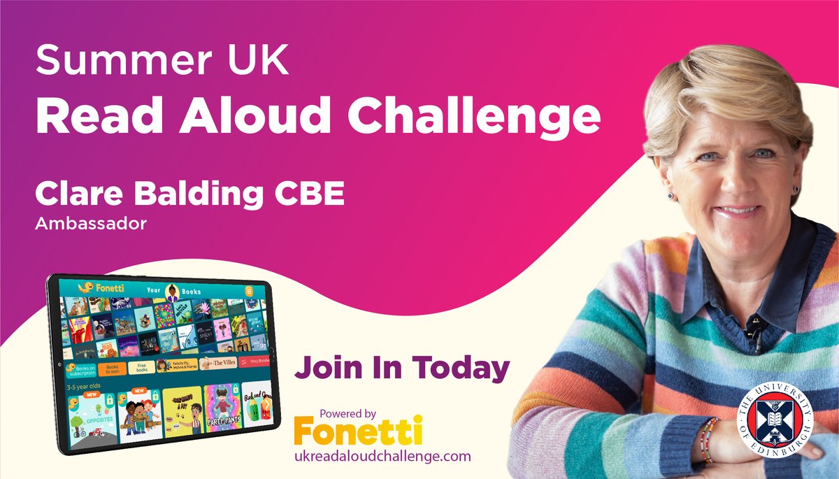 ReadAloudNow's tweet photo. Reading inspires the imagination 🚀  Give your child an adventure this summer ☀️ with the UK Read Aloud Challenge. Exciting books on a tablet, cool voice-tech and progress rewards. 
Register now https://t.co/TAO6mQ8eqF
@clarebalding 
#summerholidayfun 
#kidsactivities https://t.co/3JY3PtYvcX