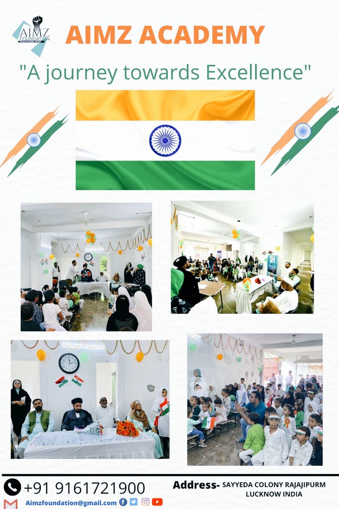 AimzFoundation's tweet photo. " A little help with a little smile gives meaning to human life."
"A JOURNEY TOWARDS EXCELLENCE"
#AIMZACADEMY
#AIMZFOUNDATION
#IndependenceDay2022 
#15August2022 https://t.co/1HegAunZZE