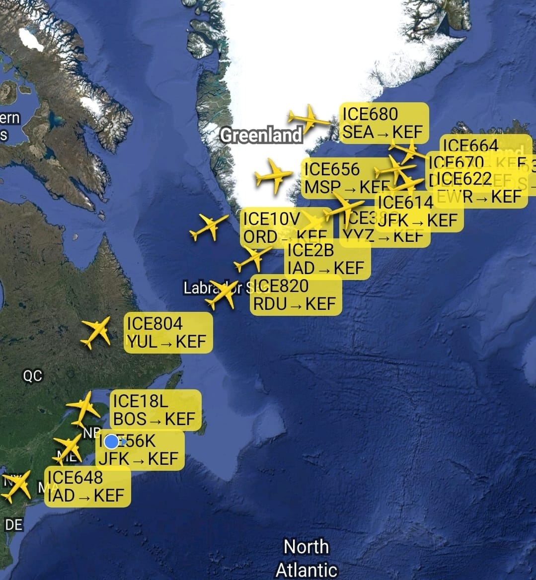 All roads may lead to Rome, but from this @flightradar24 shot it looks like all flight paths lead to @kefairport …When are you visiting us? bit.ly/3AnHOJe #planespotting #PlaneAlert