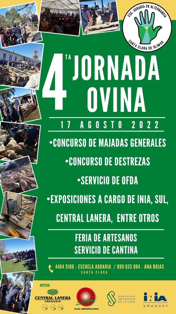 e_bbarrios's tweet photo. Próximo miércoles 17 de agosto, Escuela Agraria de Santa Clara de Olimar 
🔽🔽🔽🔽🔽🔽 https://t.co/pMKDhARbth