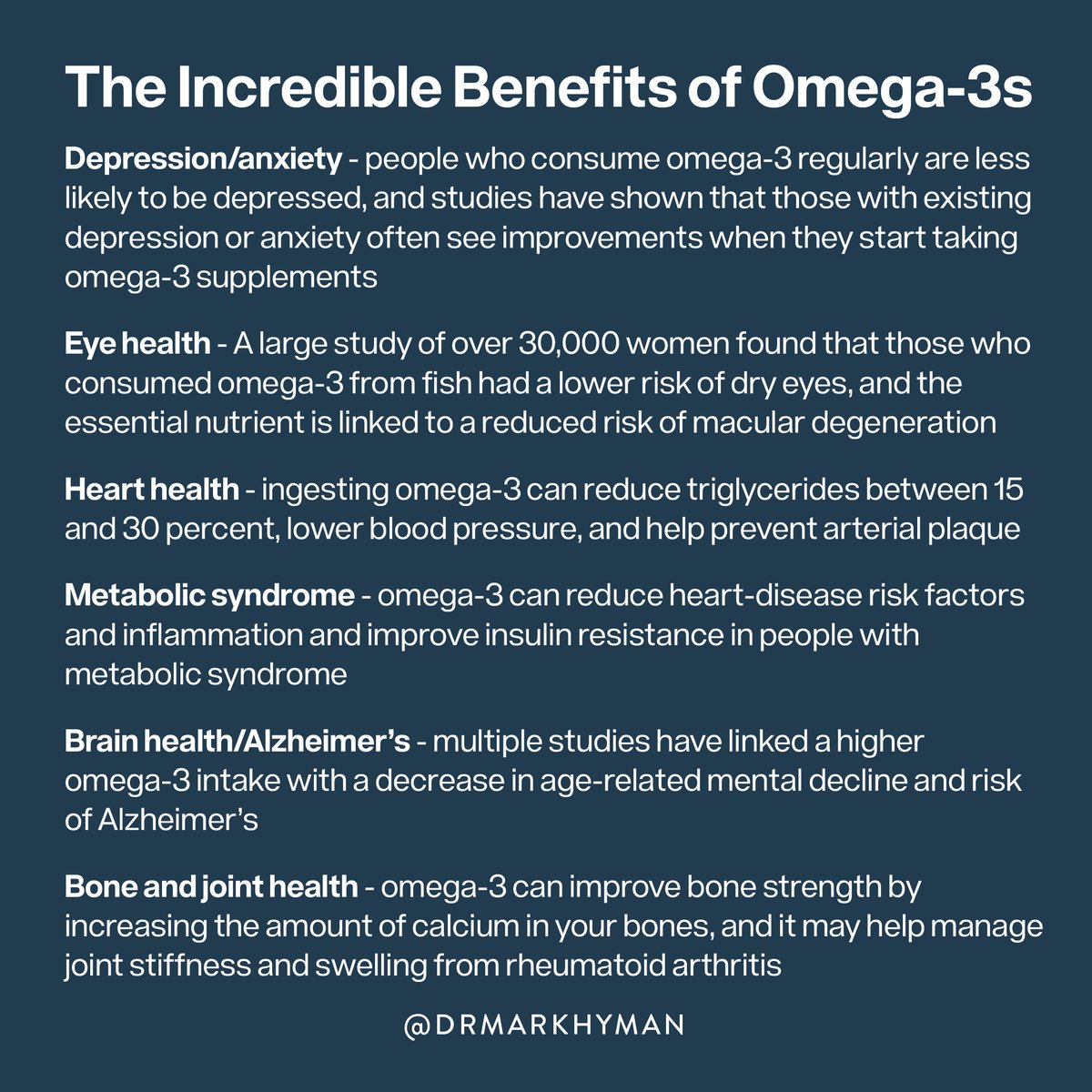 drmarkhyman's tweet photo. The health benefits of this essential nutrient are undeniable and almost mind-blowing. It’s hard to imagine any other food component that can so positively affect literally every cell in your body. https://t.co/QUpyt3am5Z
