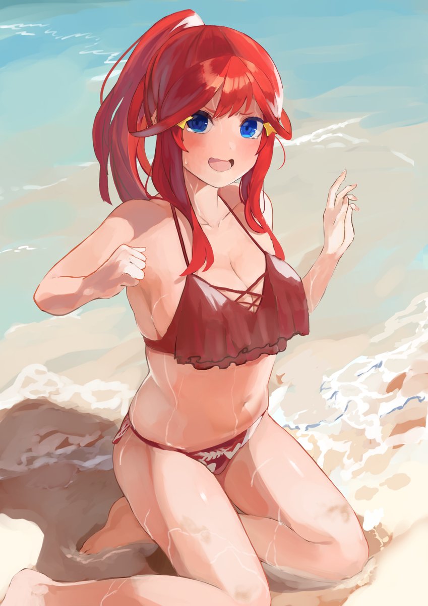黒い大胸筋さんがTwitterに投稿した中野五月(五等分の花嫁)のイラスト。