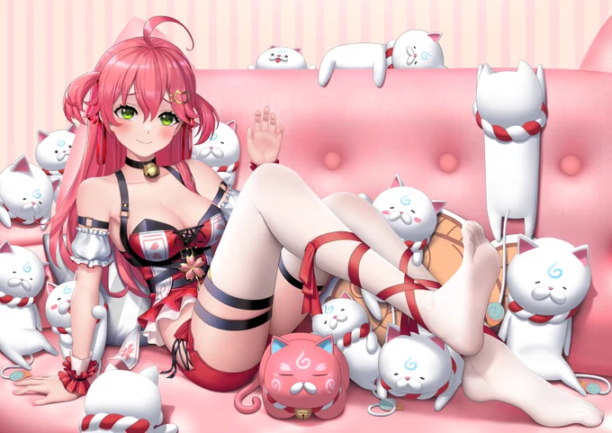 被35P包圍的みこち。#miko_Art 