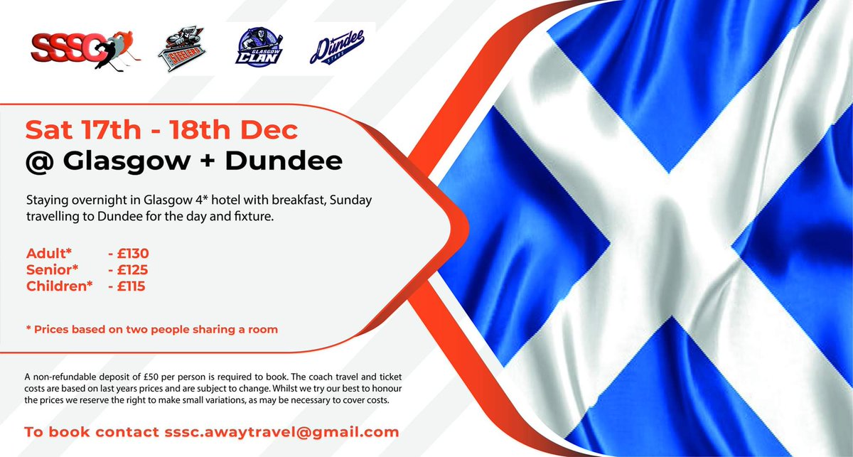 steelershockey's tweet photo. 🍊🏒 Reminder. We have three weekend double headers on the road in Belfast and Scotland this coming season.

Need more information on tickets and or transport / hotels contact the @SSSC_Official E-Mail SSSC.awaytravel@gmail.com https://t.co/mGyqgdXEc4