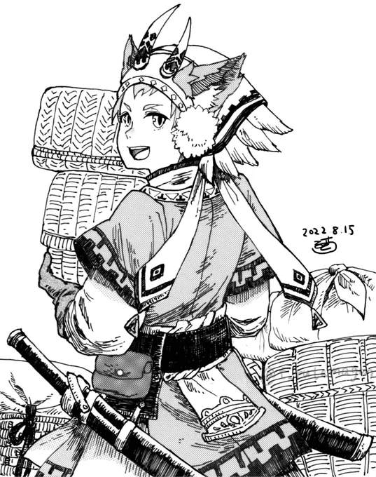 申し込み用に描きました。ハイテックと漫画原稿用紙とスクリーントーン貼っています。アナログ楽しかったです。 