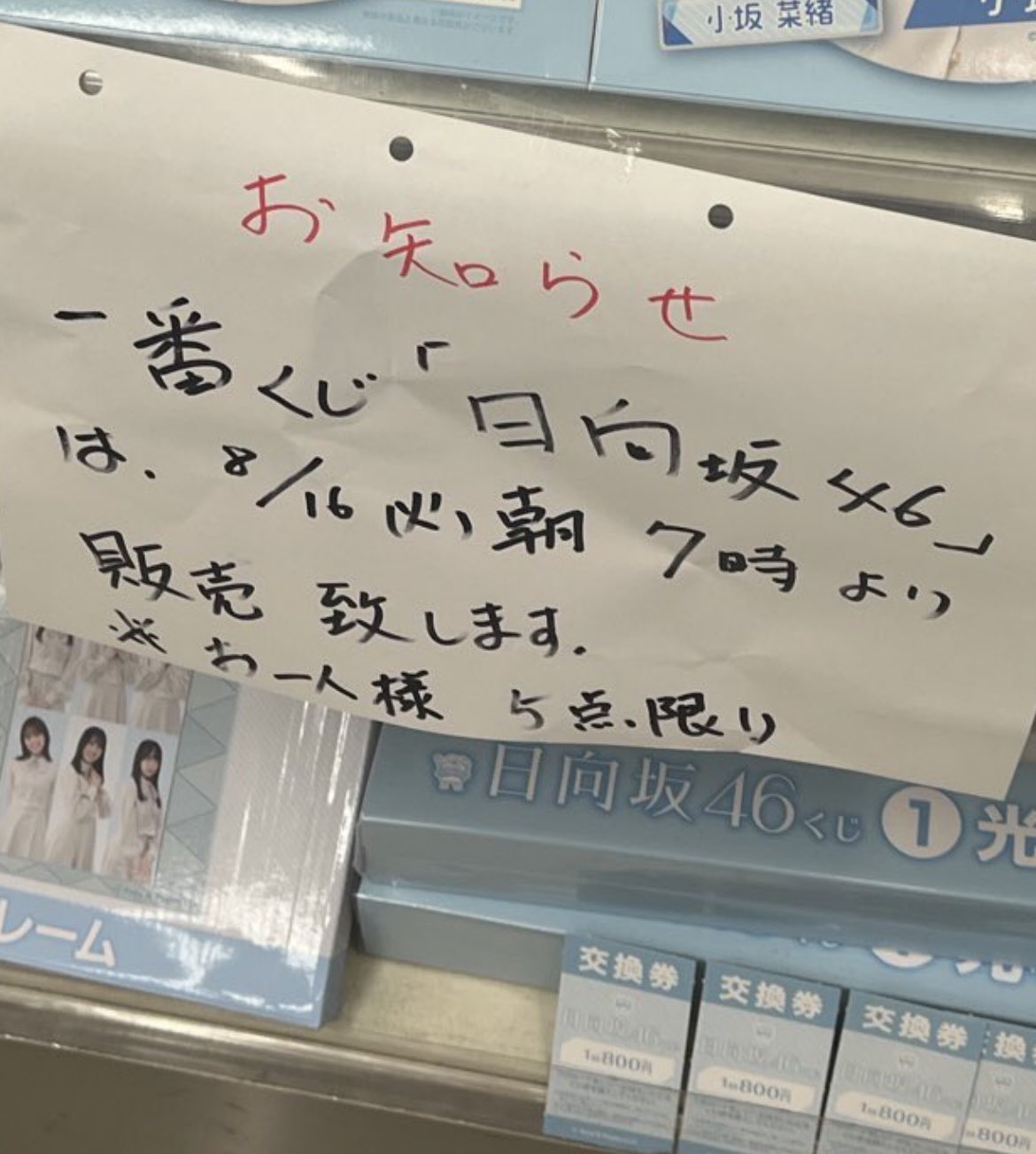 日向坂46 くじ　1ロット 日向坂46くじ 1ロット